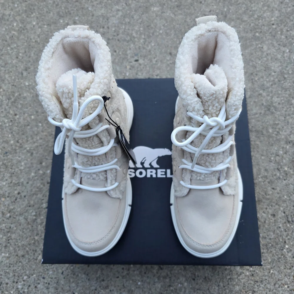 Sorel Explorer Insulated  Cream Winter Boots Women Size 5 - Picture 8 of 14